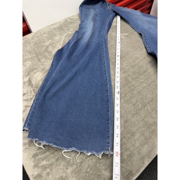 Free People Just Float On Flare Jeans Jericho Blue Sz 30 Bell Bottom Stretch - Picture 10 of 12